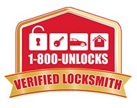 We're a 1-800-Unlocks verified locksmith