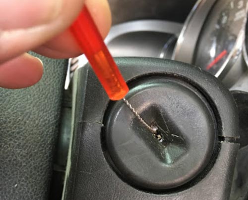 Extracting a broken key from a car ignition